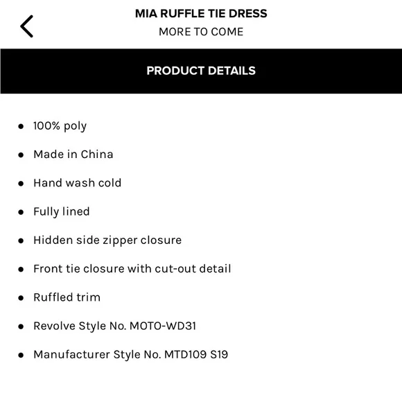 Mia Ruffle Tie Dress - Picture 5 of 5